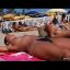 spectacular babes with big natural tits out on public beach 12 min